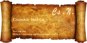 Csonka Netta névjegykártya